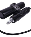 Built To Last Heavy Duty 12V Hydraulic Linear Actuator With 90 Degree Rotating Tail And 5 8 Inch Mounting Holes For Kyb Construction Equipment 150Mm Stroke 5 9 Inch Travel Works Like A Charm, featuring a compact design and cord.