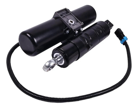 Built To Last Heavy Duty 12V Hydraulic Linear Actuator With 90 Degree Rotating Tail And 5 8 Inch Mounting Holes For Kyb Construction Equipment 150Mm Stroke 5 9 Inch Travel Works Like A Charm, featuring a compact design and cord.