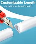 78 Inch Self Adhesive Silicone Cord Cover For Walls Flexible Cable Concealer Raceway Kit Smoothly Hides Pesky Cables, cut to fit.