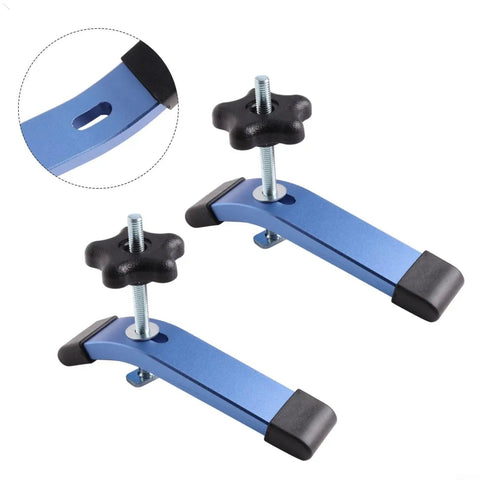 Heavy Duty T Slot Clamp Set For Woodworking And CNC Projects. M8 clamps with ergonomic star knobs for secure hold.