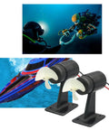Underwater RC Thruster Motor for Jet Boats and Submarines, Anti Rust Propeller Drive with CW CCW shown with diver and boat