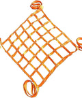 Beefy Nylon C Hanging Net For Cargo And Equipment Transport 1x1M, 10cm Mesh, 300kg Load Capacity, square shape, orange color