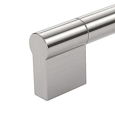 Avellino Collection Slick Brushed Nickel Cabinet Handle 11 3 8 Inch Center To Center Bar Pull for Kitchen Cabinets close-up