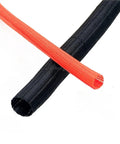 Expandable Cable Management Sleeve For Wires And Cables Self Closed PET Braided Protector Hider 50mm By 50m in red and black