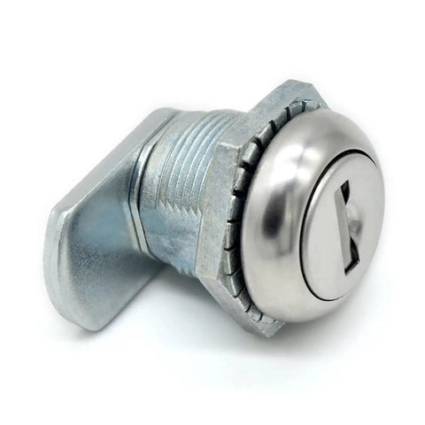 Brass Dimple Cupboard Lock For Cabinets And Vending Machines Cam Lock With Key, Solid Heavy Duty Door Latch, close-up angle