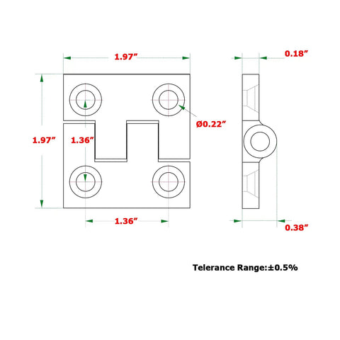 Heavy Duty Square Marine Hinge Built Tough As Nails From Top Tier Sus316 Stainless Steel With Sleek Swinging Motion And Elite Rust Defense For Boat Decks And Cabin Doors Selling As A 1.97 Inch Two Pack Setup
