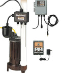 Heavy Duty One Third Hp Cast Iron Sump Pump With One Point Five Inch Discharge Npt Vertical Lift Elevator 115 Volt Plug And Play Design components.