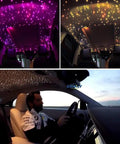 650 Pieces RGBW Fiber Optic Star Headliner Kit 13.1ft With App And Remote Control for car roof ceiling lights in use
