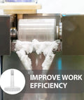 Plastic Snowflake Ice Machine Feeder Component For Smoothie Makers Safe Operation Easy Replacement Boosts Kitchen Hustle And Efficiency For Restaurants And Cafes Durable Reliable Accessory, white feeder head