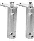 Two stainless steel freezer door hinges replacement parts for fridge doors, heavy duty, easy install, durable, rust resistant, silver