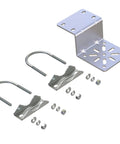 Heavy Duty Universal Mounting Bracket With Knockout Anti Vibration Stability For Security Cameras PTZ Domes And Wireless Routers built tough stainless steel kit.