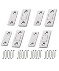 4 Pack Cabinet Magnetic Door Catch Set With Stainless Steel Shell, Strong Magnetic Latch for drawers and cabinets, screws included