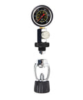 Deluxe Fill Checker For Scuba Tanks With Spin On Yoke Adapter, Easy Read 2.75 Inch Gauge, Dual Scale, Stainless Steel, Silicone Boot