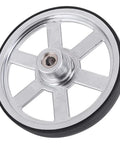 Two Pack Metal Robot Wheels With Neoprene Tire Tread For Replacement Built Tough For Grippy Traction Durable Aluminum Construction