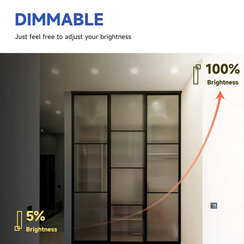 Dimmable Heavy Hitter 6 Inch Slim Recessed Led Downlight With Junction Box Ic Rated Dimmable Can Light 5000k Daylight in modern interior fixture.