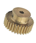 Beefy 0.7 Module Copper Spur Gear With 41 Teeth For Mechanical Transmission And Pinion Shaft, 30.1mm Diameter, 16mm Bore, Side View