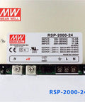Beast 1920W Switch Mode Power Supply 24V 80A Single Output AC To DC Embedded Unit With Remote Sense On Off Control Built In Current Sharing Overload Over Voltage And Over Temperature Protections Universal Input For Industrial Builds, Mean Well RSP-2000-24 metal PSU