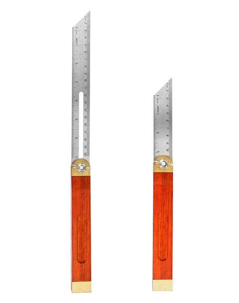 Badass 9 Inch Stainless Steel T Bevel Gauge Angle Finder With Grippy Wood Handle For precise angle transfer.