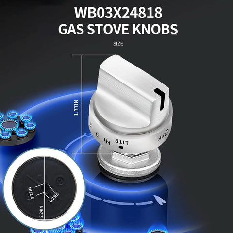 Beefy 100 Percent Stainless Steel Gas Stove Knob Replacement For Most Ranges Heavy Duty Surface Burner Control Knob Rust Proof