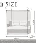 Classic King Size Mosquito Net Tent For Patio Bed, Portable Netting 79 By 79 By 79 Inch, Indoor Outdoor Use, Easy Setup.