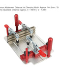 Pro Grade Adjustable Coping Sled Router Table Jig with clear acrylic dust board, clamping 0 to 48mm, max span 144.5mm