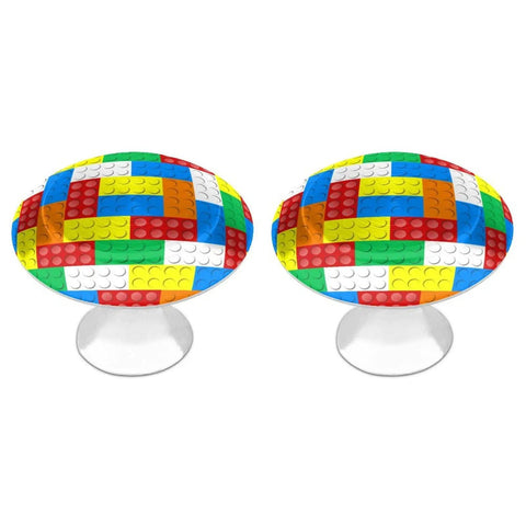 Colorful Rainbow Cabinet Knob Set Two Pack Drawer Pulls For Dresser Cabinets Aluminum Alloy And Stainless Steel Durable Finish Easy Grip
