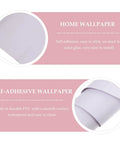 No Sweat Peel And Stick Waterproof Wallpaper Roll Removable Self Adhesive Pvc Wall Covering with smooth white finish.