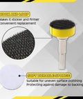 Close-up of Five Pack One Inch Hook And Loop Sanding Disc Backing Pad Kit With One Inch Shank Drill Attachment showing hook and loop detail
