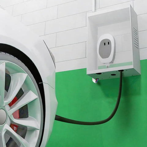 Heavy Duty EV Charger Enclosure Box Featuring Tough As Nails Cold Rolled Steel Design For Garage And Driveway Use Includes All Weather Armor Universal Fit.