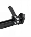 Electric Dirt Bike Kickstand For Tuttio Tutti Soleil 01 Electric Model Non Slip Aluminum Alloy Side Stand in black, close-up view.