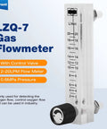 Flowmeter 2-20 LPM Acrylic Air Gas Flowmeter With Control Valve for measuring gas flow, transparent, 0.6 MPa, 8mm hose barbs.