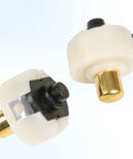 Two Pack 20mm Flashlight Tailcap Switch Replacement Push Button On Off White Round Torch Switch For LED Flashlight Models Compatible And Easy Install Durable Reliable Power Switch For High Brightness Torches, white plastic
