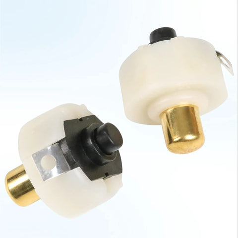 Two Pack 20mm Flashlight Tailcap Switch Replacement Push Button On Off White Round Torch Switch For LED Flashlight Models Compatible And Easy Install Durable Reliable Power Switch For High Brightness Torches, white plastic