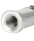 Joint Female Piston Rod End Ball Head for Universal Pneumatic Cylinder U Fitting Mounting Knuckle Bearing With Internal Thread 8mm Hole M10x1.25 M14x1.5 Compatible, threaded metal end close-up