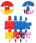 Premium 250Pcs Silicone Tapered Plug Kit With 8 Sizes From One Sixteenth To Five Eighths Inch High Heat Stopper Assortment Perfect For Blasting Painting And Sealing Holes In A Handy Portable Box, assorted sizes in red, blue, yellow, black and pink