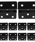 Vintage Foldable Jewelry Box Hinges 20 Pack, Iron Hardware With Six Hole Mounting And Three Fold Corner Design, black finish