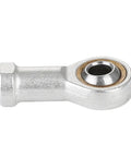 Heavy Duty 6mm Female Right Hand Ball Joint With Metric Threaded Rod End Bearing, shiny silver, used for smooth steering in custom vehicles.