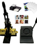 Fridge Magnet Maker Kit With 2 By 2 Inch Square Diy Photo Magnet Press Includes Paper Cutter 100 Sets Acrylic Supplies And 100 Sheets Photo Paper