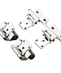 Self Closing Cabinet Hinge Set, Soft Close Overlay Flush Hinges, 2 Pack Door Hardware for Kitchen Cabinets and Vanities