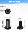 Heavy Duty Hex Drive Socket Cap Bolts M6 X 12 Mm For Furniture Assembly And Leather Jobs 20 Pack showing sizes and dimensions of screws.