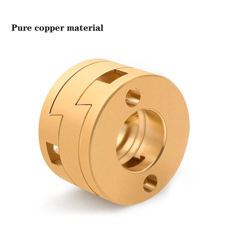 2 Pack Brass Couplers For 3D Printer Z Axis T8 Lead Screw And Hotbed, Pro Grade High Precision CNC Machined featuring pure copper material