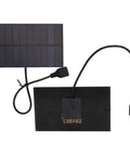 1.5W 5V Flexible Mini Solar Panel with USB interface, 138x82mm, black, ideal for portable charging and DIY projects outdoors.