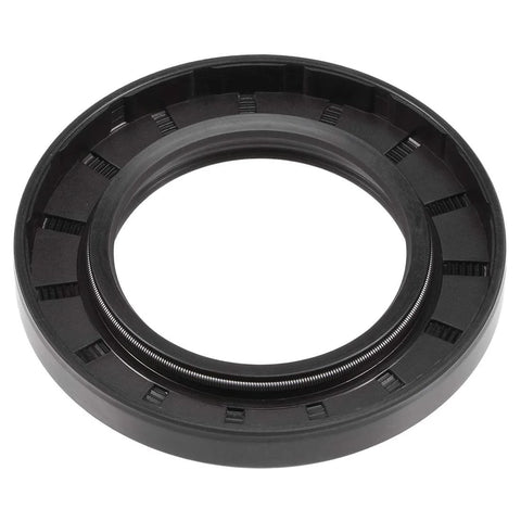 Oil seal with double lip and coil spring, nitrile rubber, black, 50x80x10 mm