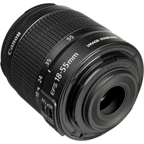 Close-up of Canon EF-S 18-55mm F3.5-5.6 IS II Lens for APS-C DSLRs White Box Open Box Never Used, Lightweight All-Purpose Zoom