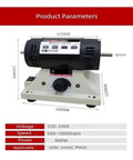 Heavy Duty 800W Bench Grinder Stone Polishing Machine With Flexible Shaft Handle showing dimensions and specifications.