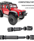 Industrial Grade Steel RC Drive Shafts Set For 1 By 18 TRX4M Defender Bronco Crawler Car Upgrade Front And Rear Center Driveshafts Built To Last With Beefy Rust Resistant Finish Easy Install And Stable Powerful Transmission with red TRX4M model