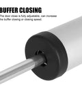 Close-up of Adjustable Buffer Force Door Closer With 90 Degree Stop Gas Spring Auto Close And Lock Silent 25-45kg Capacity
