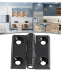 Rotating Concealed Hinges For Doors And Cabinets, Black Butt Hinge Made From Zinc Alloy, indoor setting, focus on hinge.