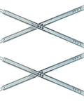 Four Pack Drawer Slides Twelve Point Two Inch Side Mount With 17mm Groove Dual Directional Ball Bearing Rails Cold Rolled Steel