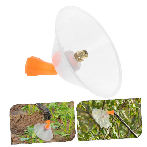 Windproof Spray Nozzles With Adjustable Misting For Garden Sprayer Tanks Transparent Deflector Cover For Even Coverage